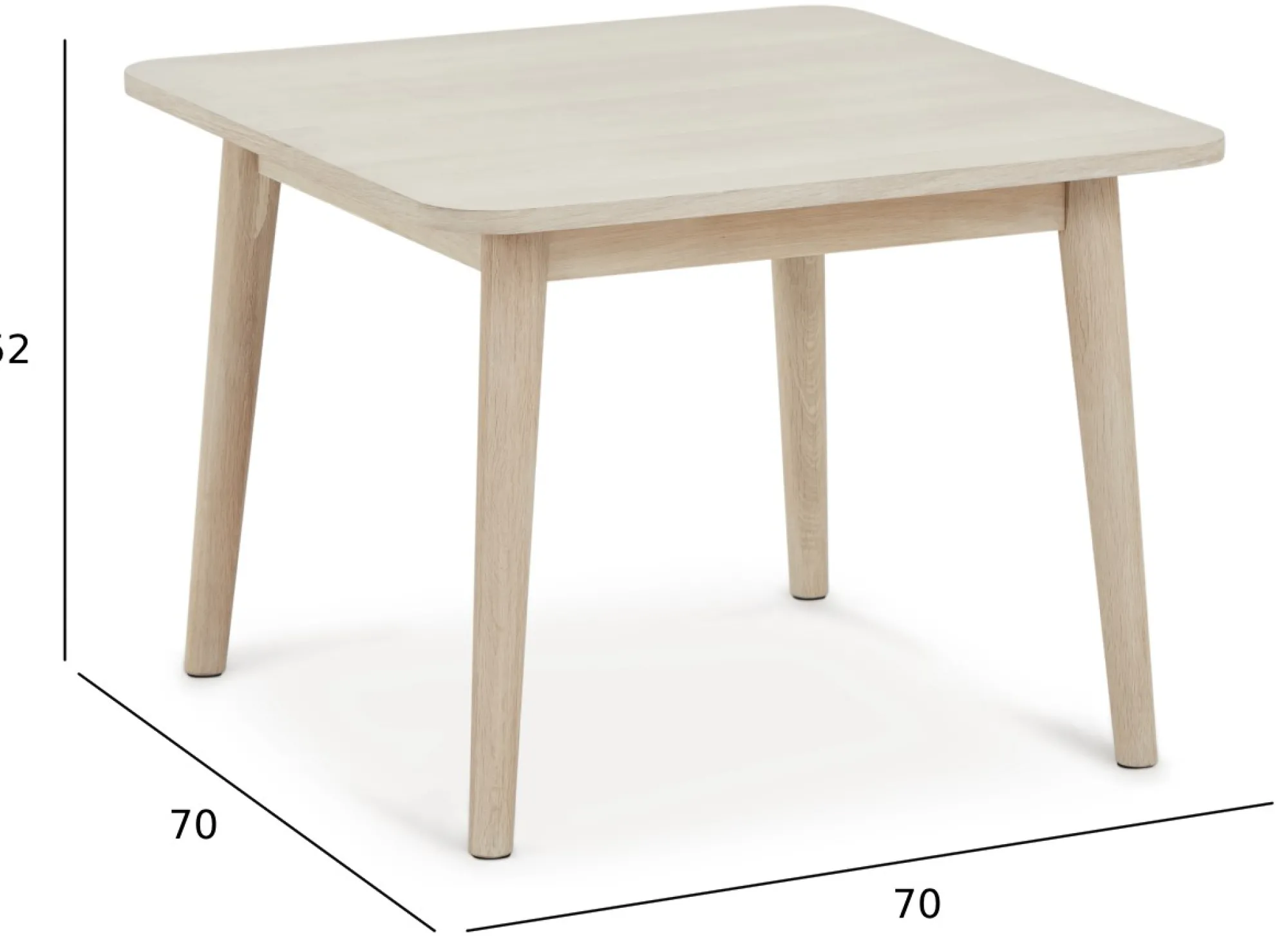 Furnhouse Nyborg eg hvidolieret 70x70cm