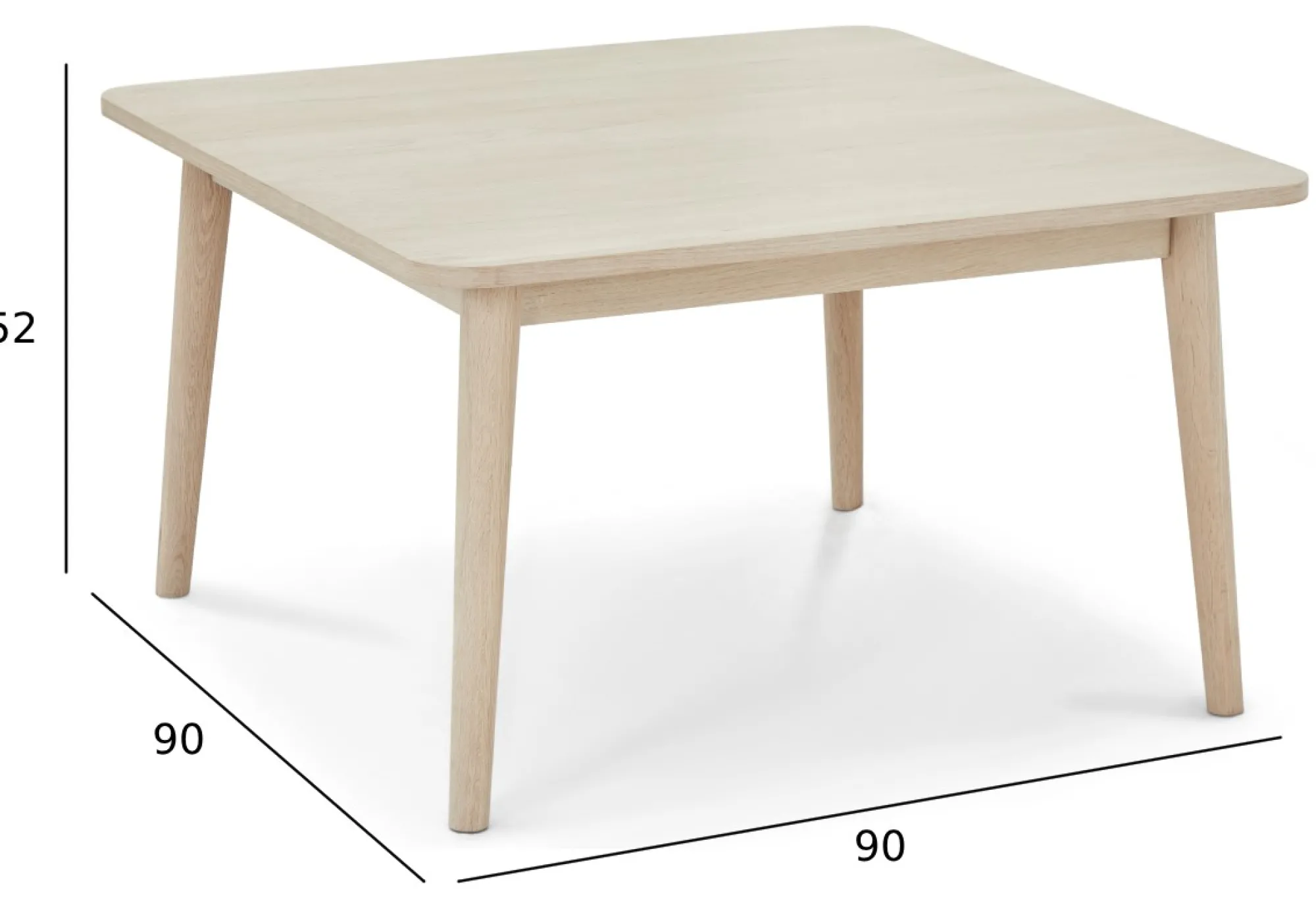Furnhouse Nyborg eg natur 90x90cm
