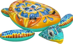 Bestway Oppustelig skildpadde flerfarvet 183x173cm