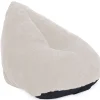Homeville Oval sækkestol fløjl creme