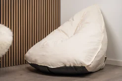 Homeville Oval sækkestol stof creme