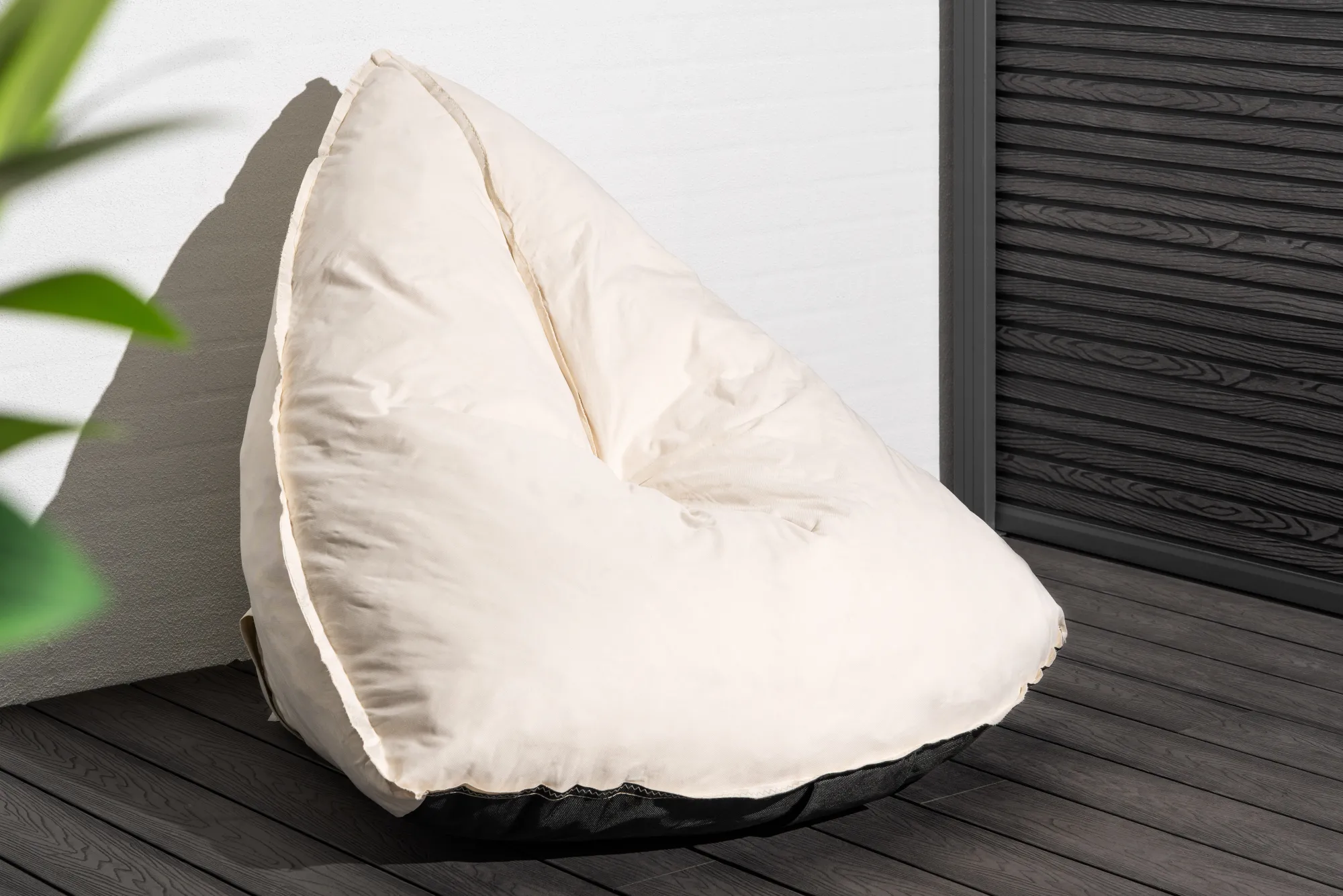 Homeville Oval sækkestol stof creme