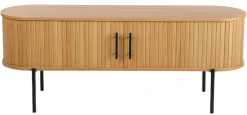 Homeville Palma jalousiskab 138x40x53,5cm eg natur/sort