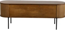 Homeville Palma jalousiskab 138x40x53,5cm eg smoked/sort