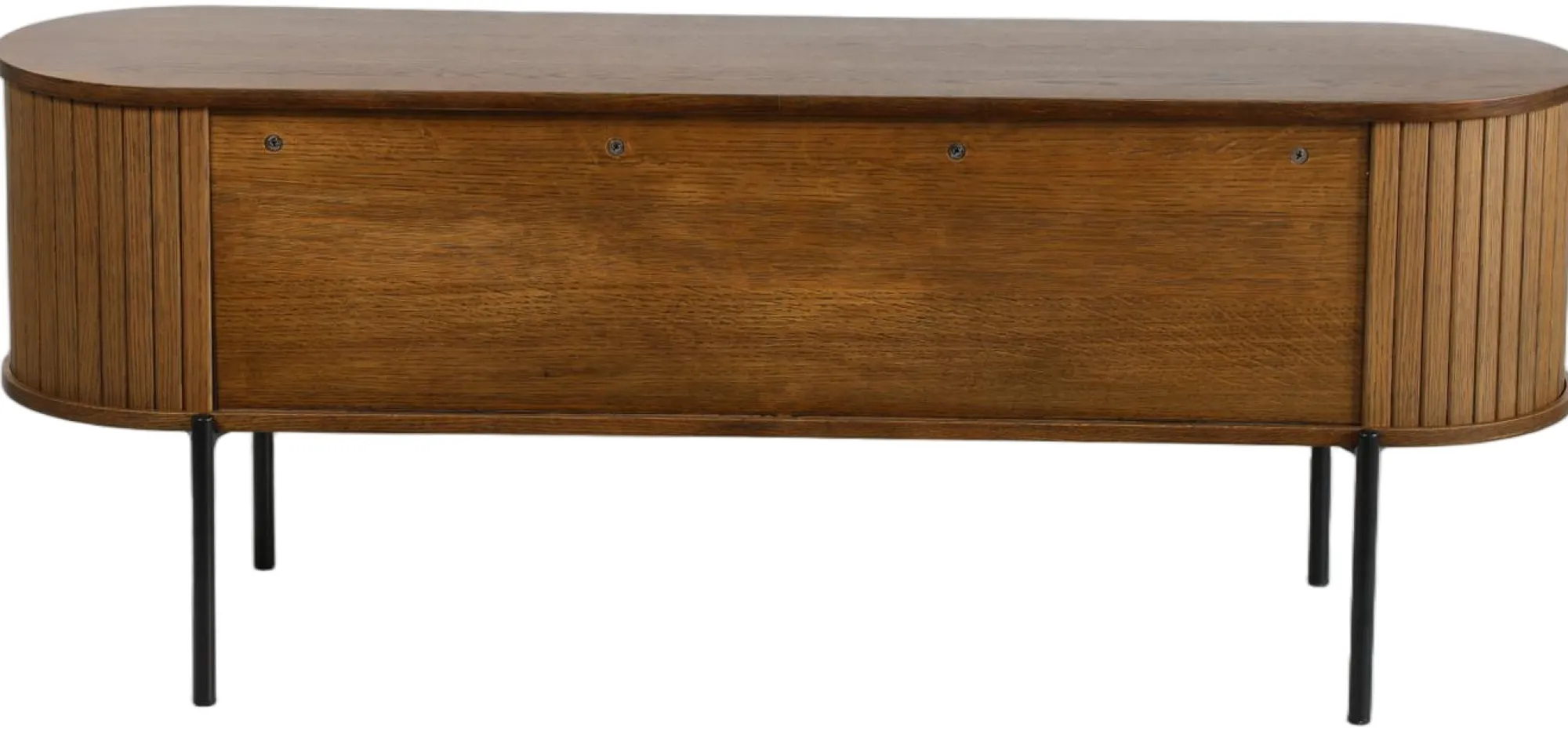 Homeville Palma jalousiskab 138x40x53,5cm eg smoked/sort