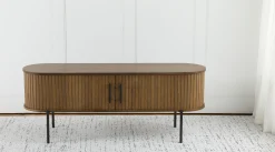 Homeville Palma jalousiskab 138x40x53,5cm eg smoked/sort