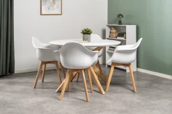 Homeville Palmi 120x120x75cm eg hvid/natur