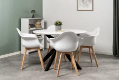 Homeville Palmi 120x120x75cm eg hvid/sort