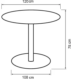 Homeville Palmi 120x120x75cm eg mørkebrun/mørkebrun