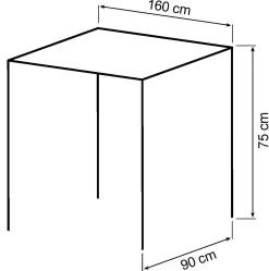 Homeville Paola 160x90x75cm eg mørkebrun/mørkebrun