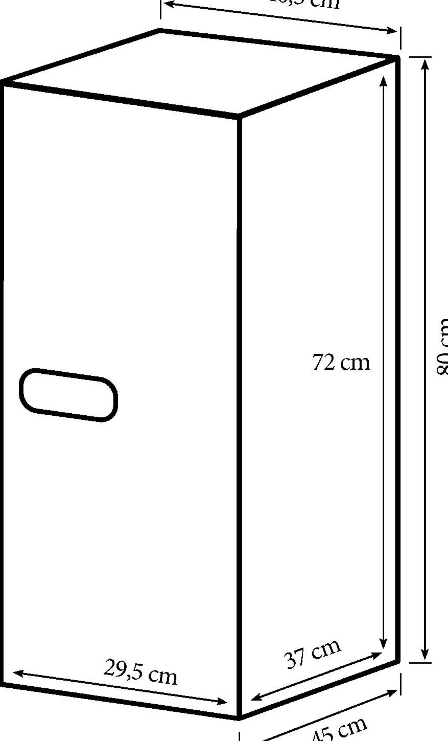 Workmann Pengeskab sort 80x45x40,5cm