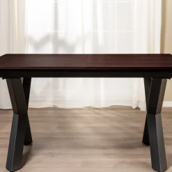 Homeville Pisa 185x90x75cm eg mørkebrun/sort