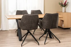 Homeville Pisa 185x90x75cm eg natur/sort