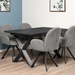 Homeville Pisa 185x90x75cm eg smoked/sort