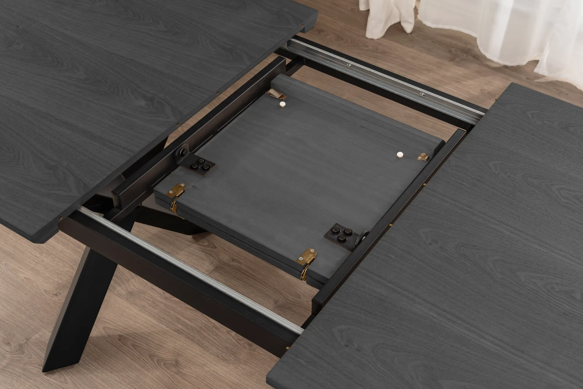 Homeville Pisa 185x90x75cm eg smoked/sort