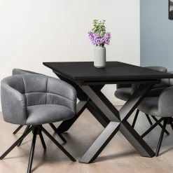 Homeville Pisa 185x90x75cm eg sort/sort