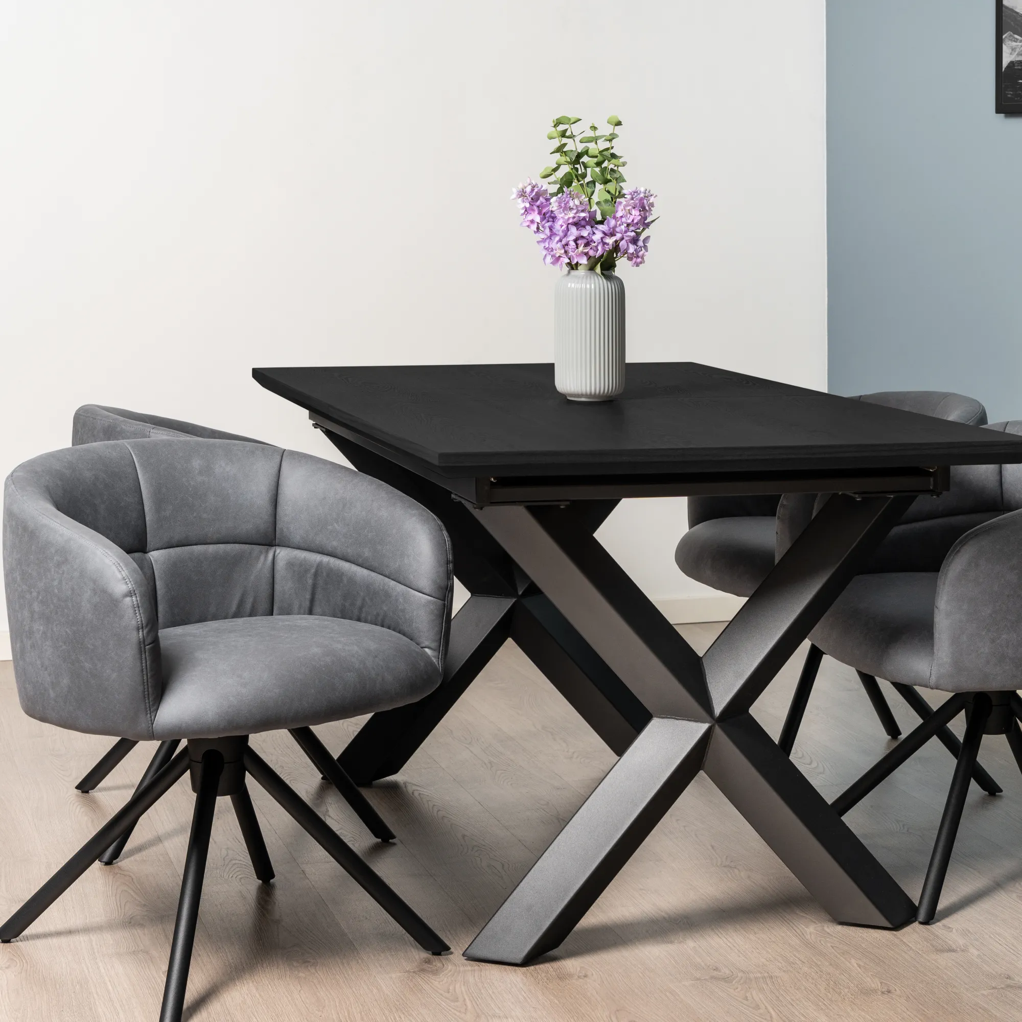 Homeville Pisa 185x90x75cm eg sort/sort