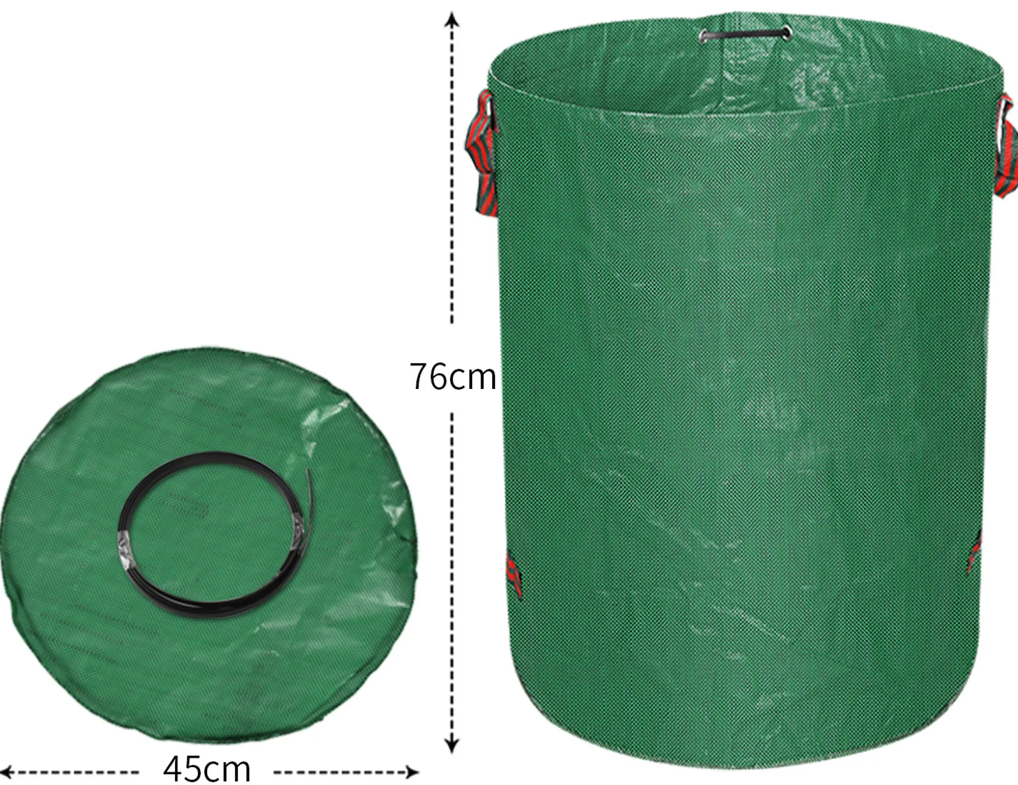 Moreland Pop-up affaldssæk grøn 120L