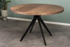 Homeville Portofino med skråben 120x120x75cm mørkebrun/sort