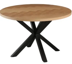 Homeville Portofino sildeben med stjernestel 120x120x75cm hvidolieret/sort