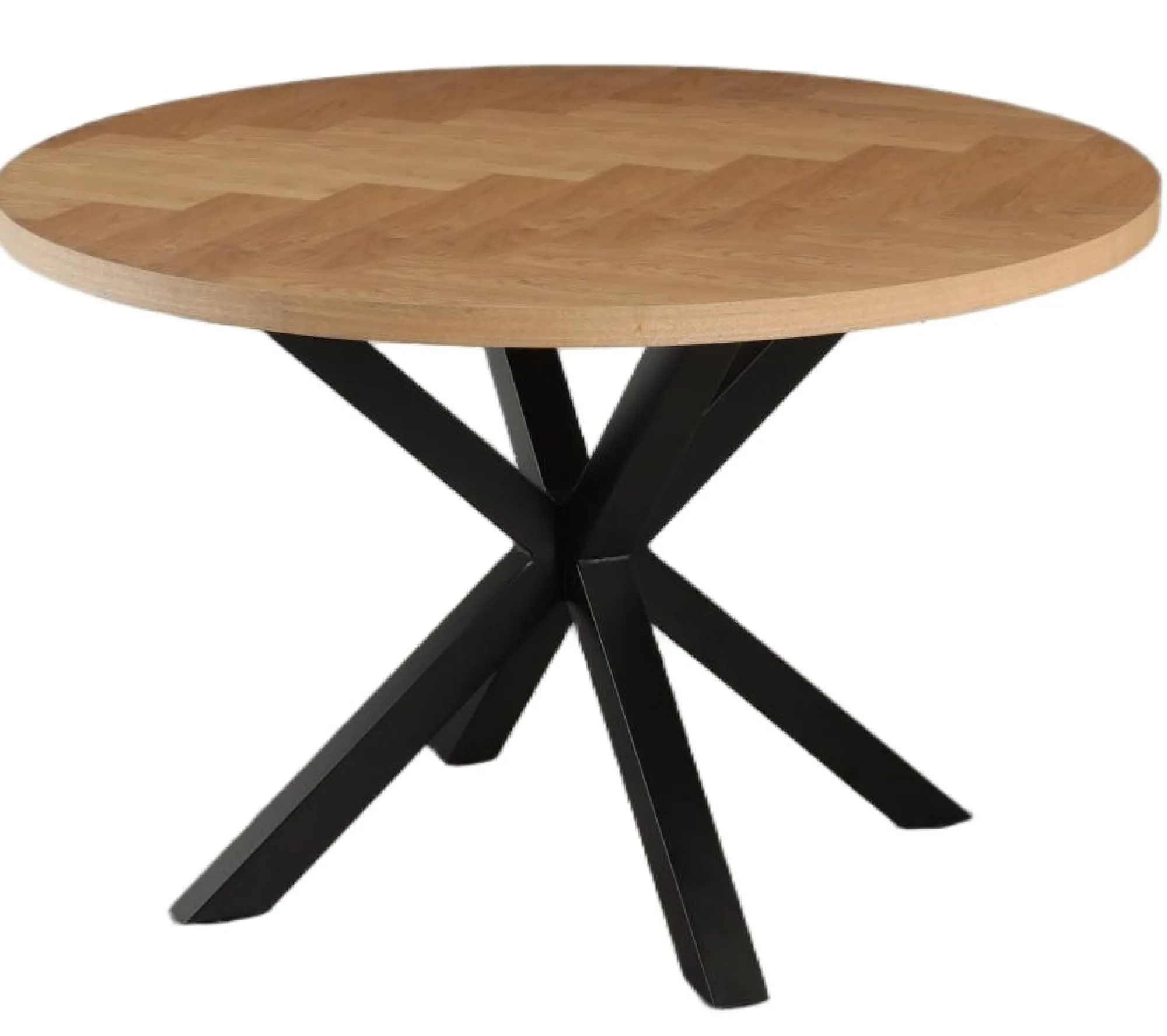 Homeville Portofino sildeben med stjernestel 120x120x75cm hvidolieret/sort