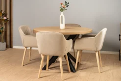 Homeville Portofino 120x120x75cm natur/sort
