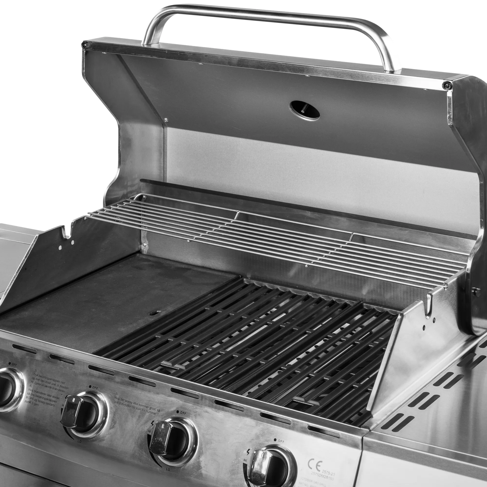 Heatus Premium gasgrill med 4 brændere og sideblus