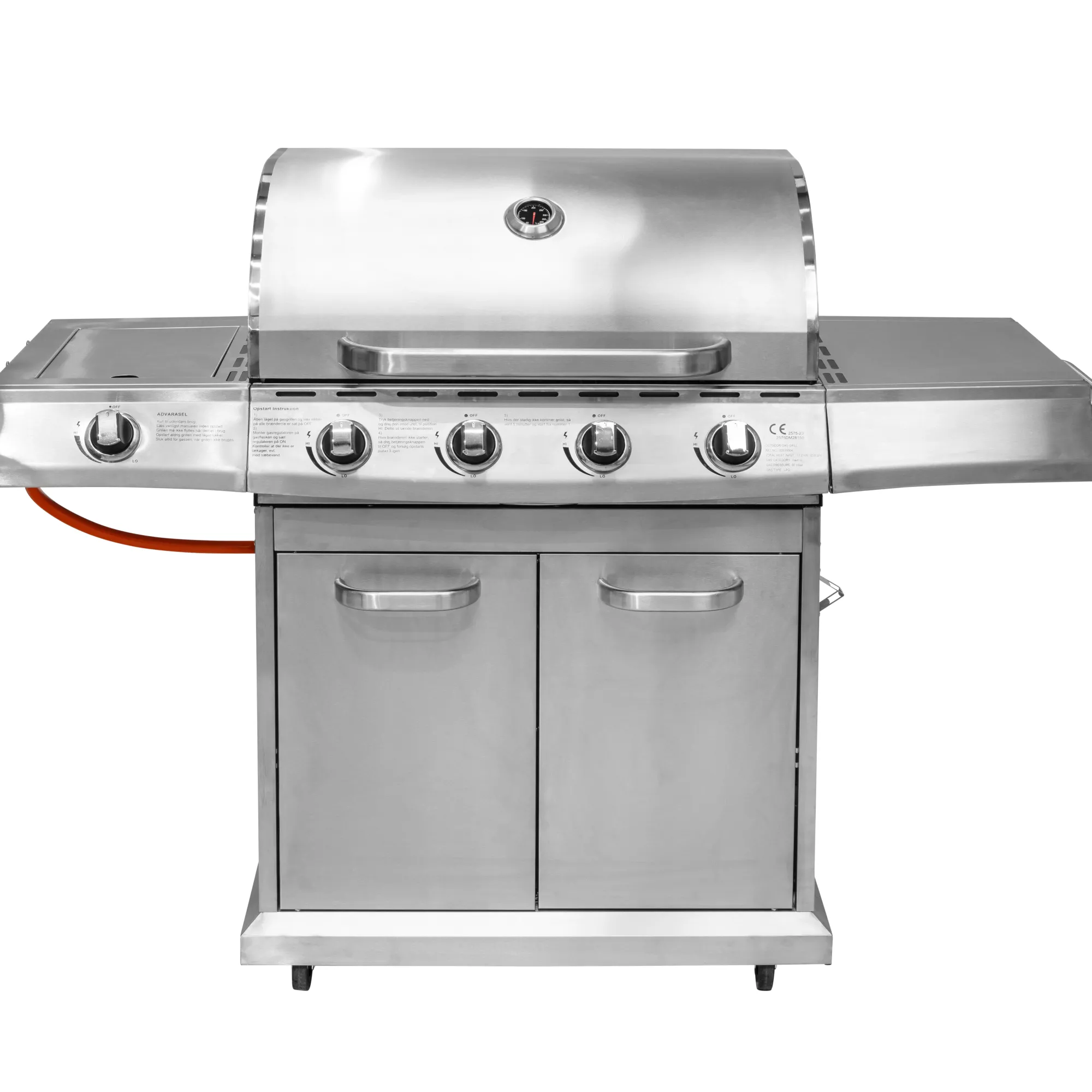 Heatus Premium gasgrill med 4 brændere og sideblus