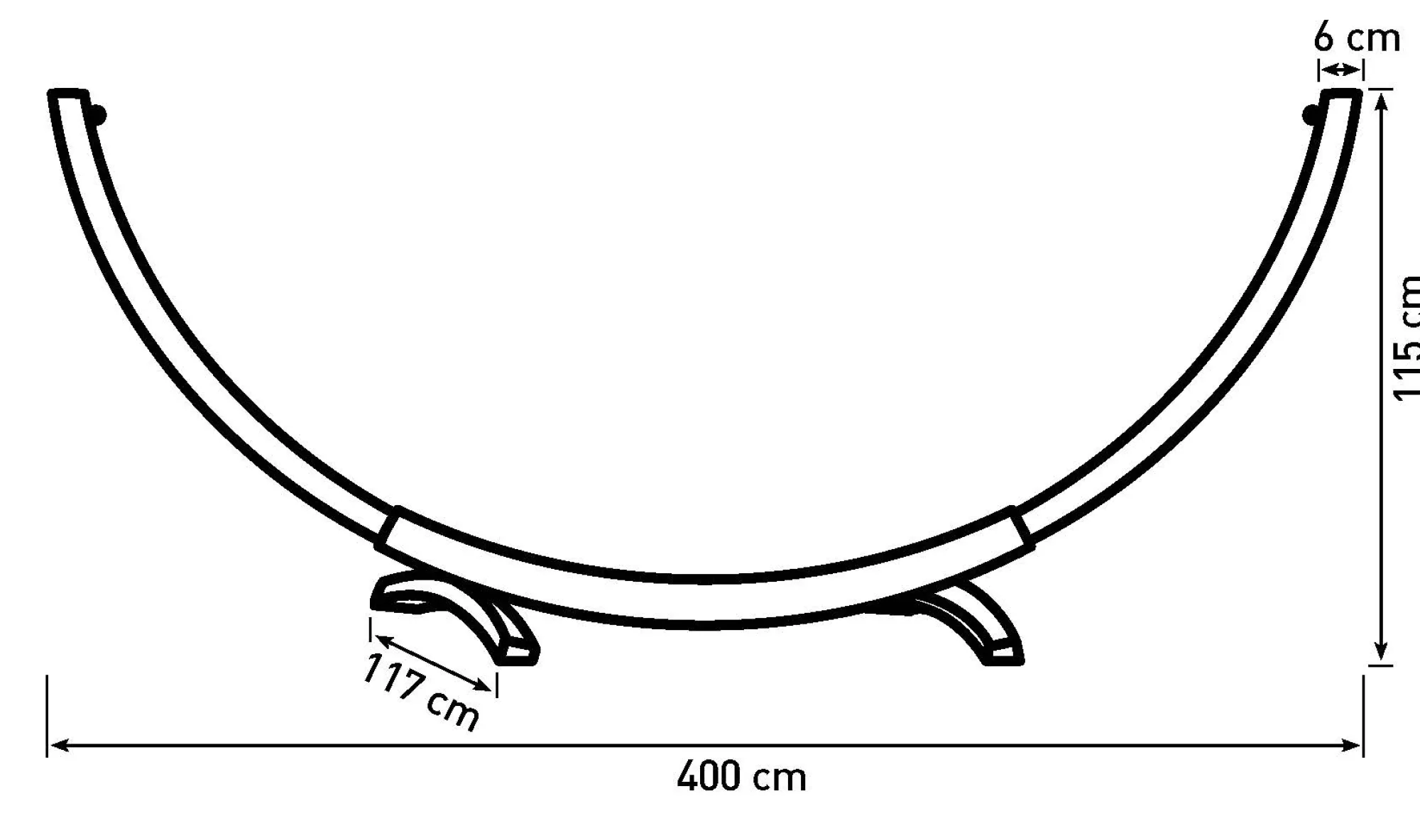 Moreland Premium hængekøjestander antracitgrå 4m