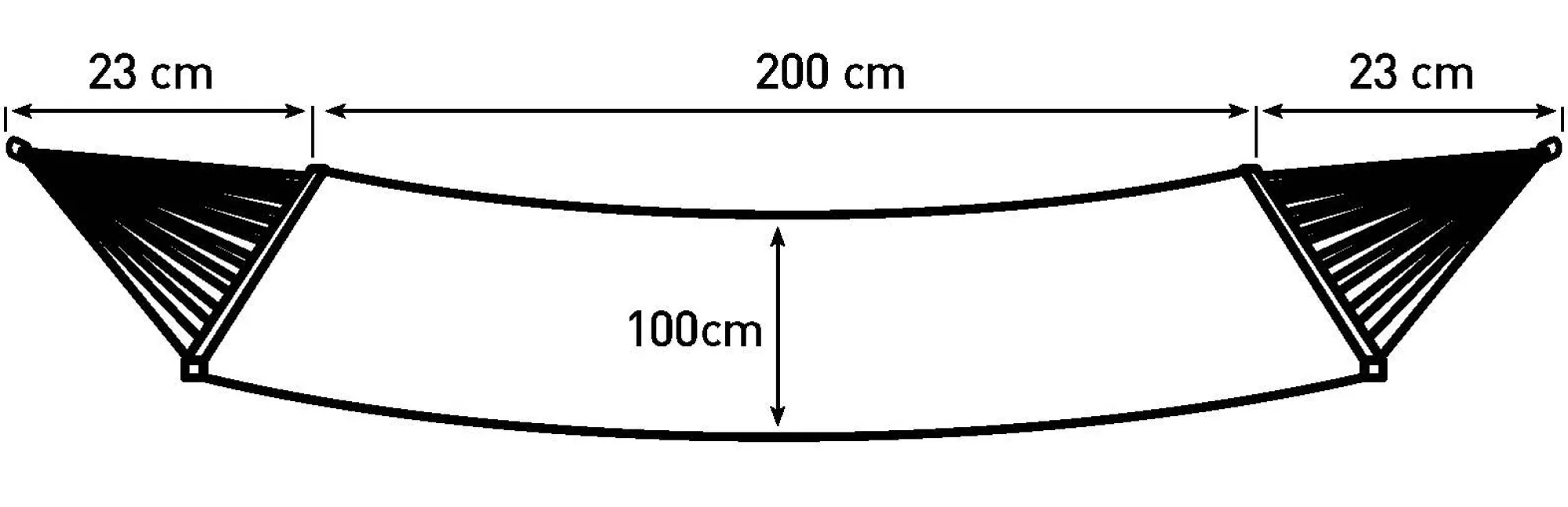 Moreland Premium hængekøje 200x100cm hvid