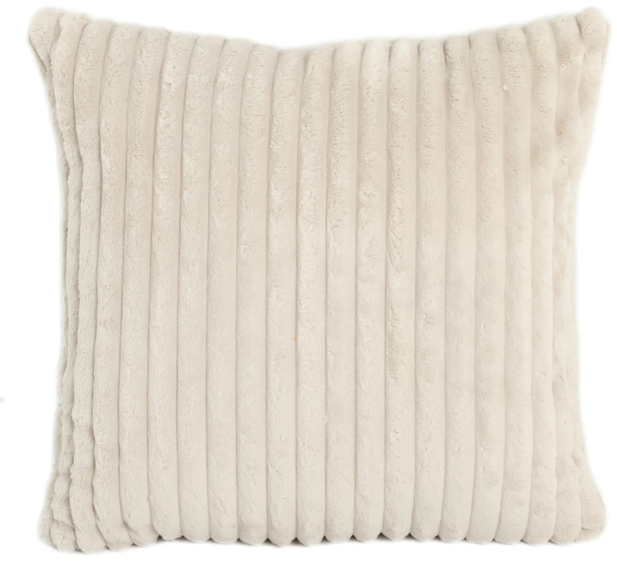 Homeville Pude imiteret pels beige 50x50cm