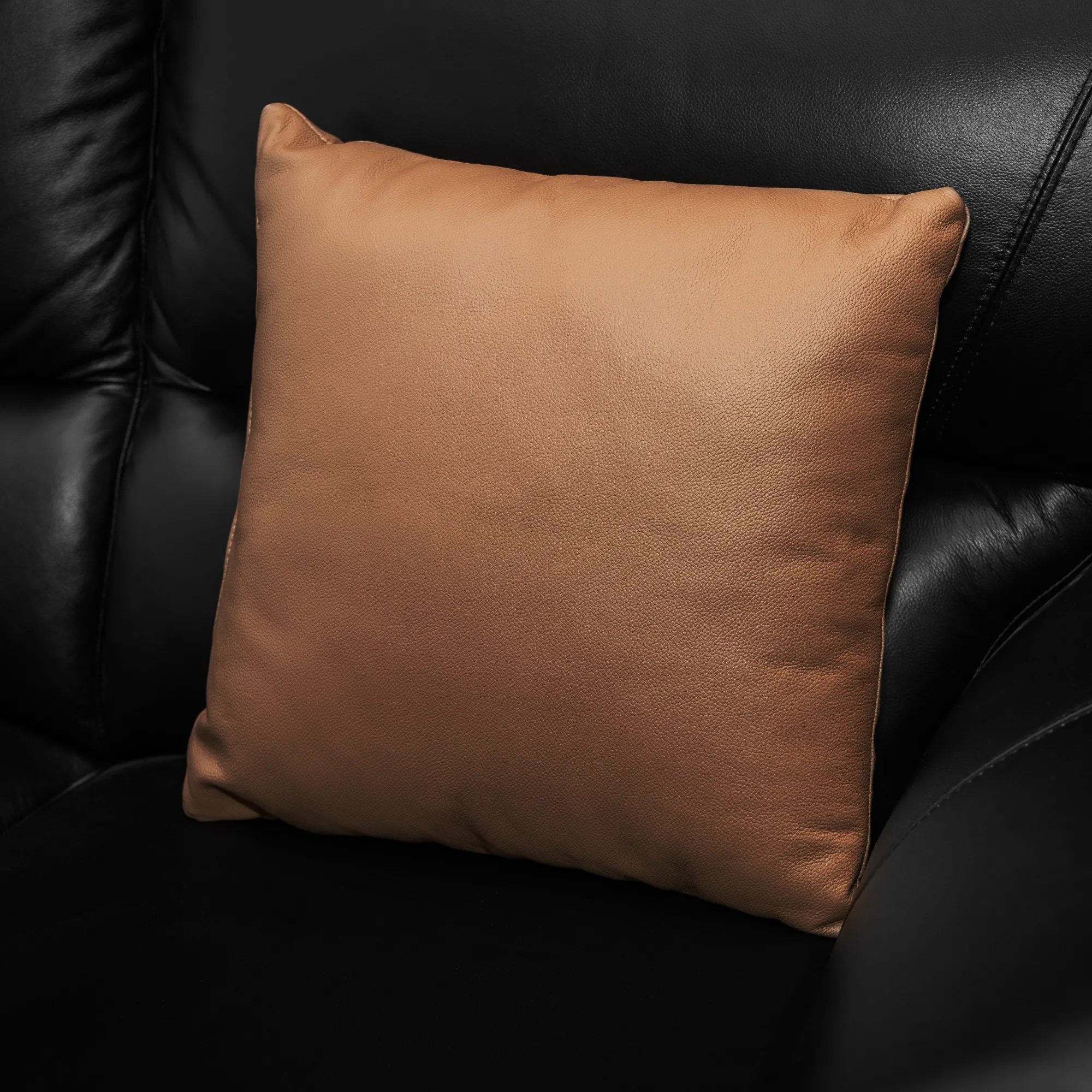Homeville Pude læder brun 38x38cm