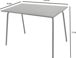 Homeville Rektangulært bord metal mørkegrå 120x70x71cm