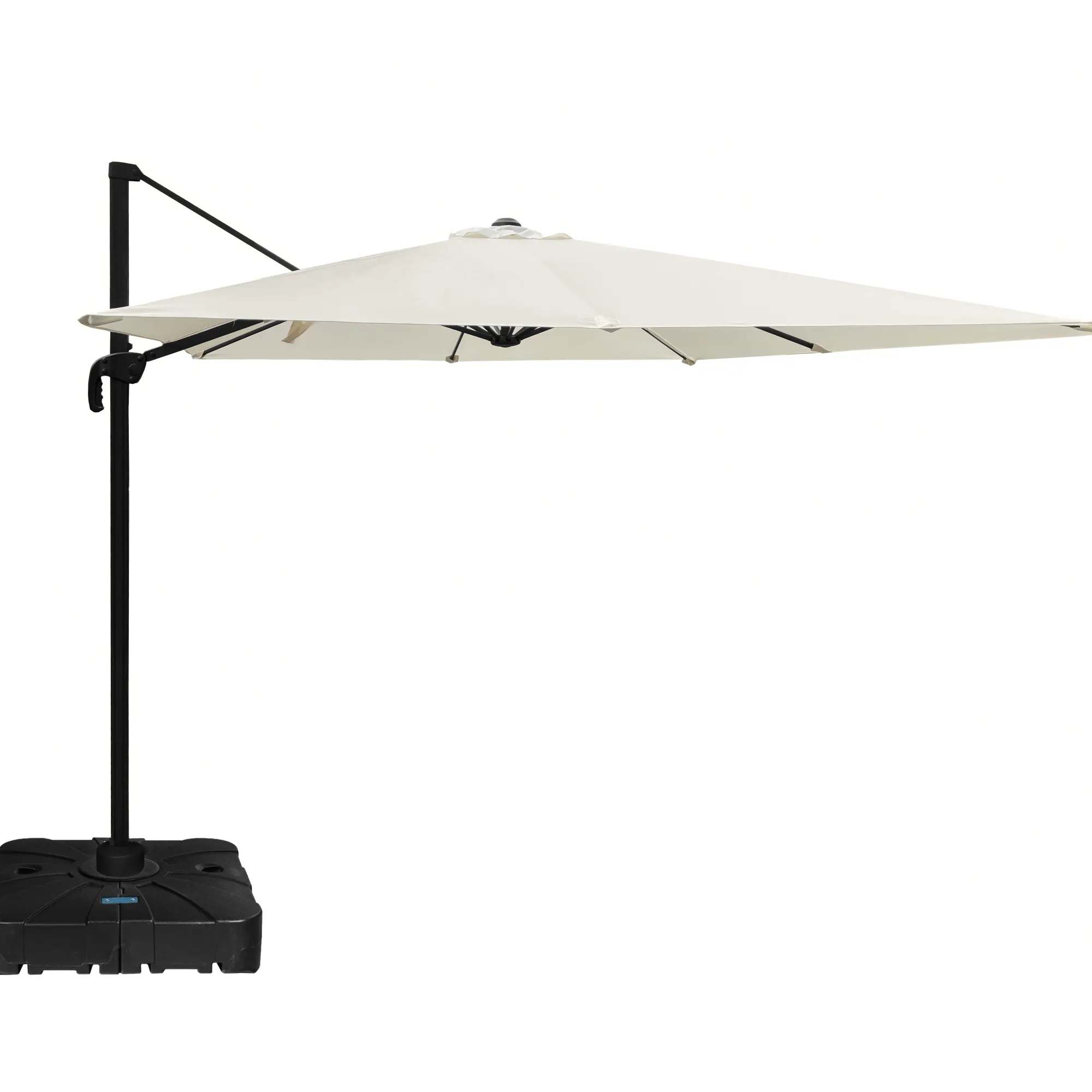 Moreland Roma parasol 360rotation beige med Parasolfod 100L