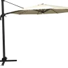 Moreland Roma parasol 360-rotation LED beige 3m