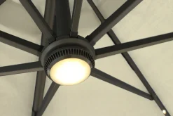 Moreland Roma parasol 360-rotation LED beige 3m