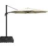 Moreland Roma parasol 360-rotation LED beige 3m med Parasolfod 100L