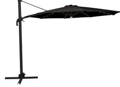 Moreland Roma parasol 360-rotation LED sort 3m