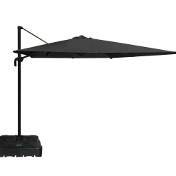 Moreland Roma Parasol 360rotation sort med Parasolfod 100L