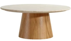 Homeville Saline sofabord marmor/træ natur ø80cm