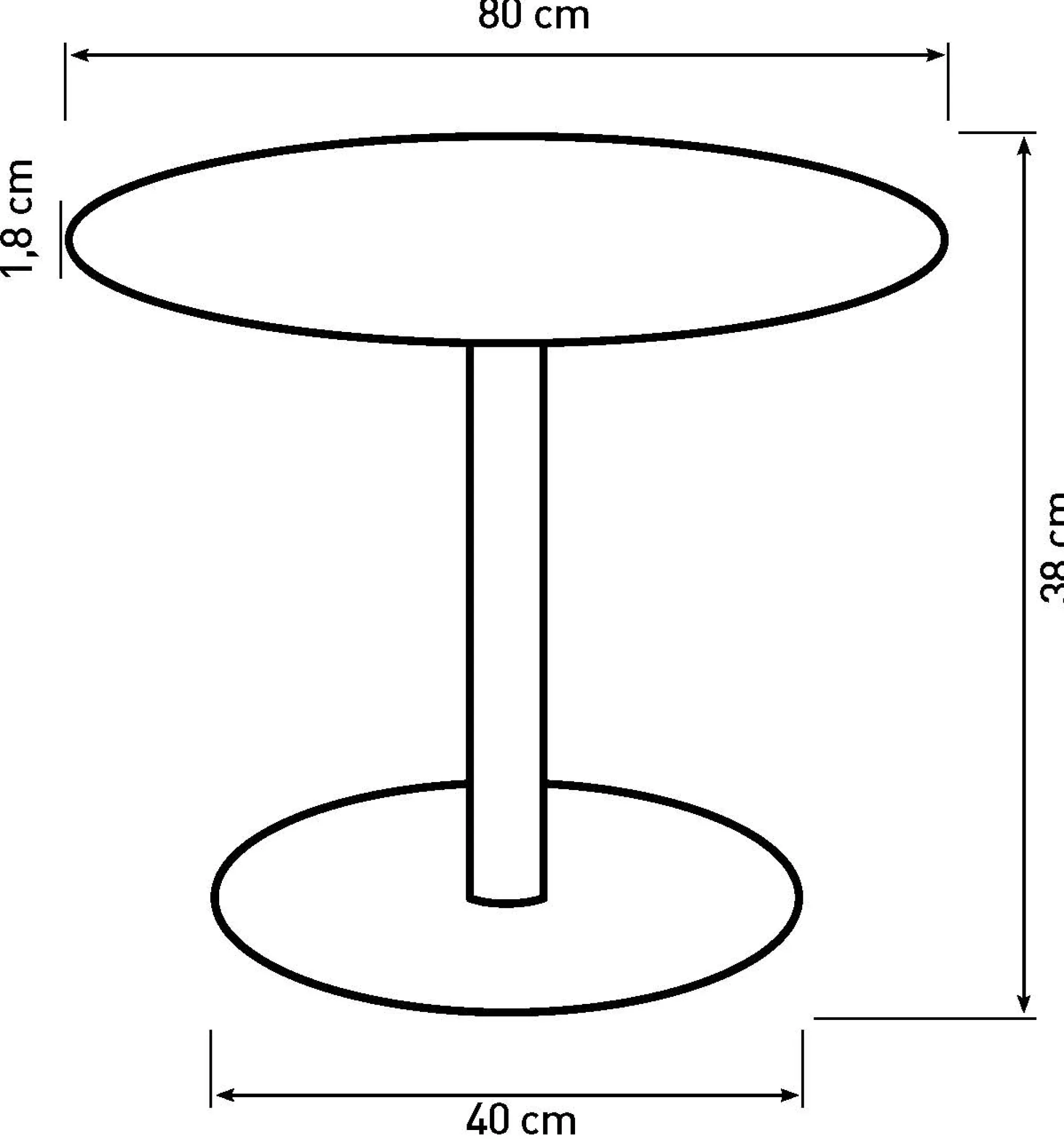 Homeville Saline sofabord marmor/træ natur ø80cm