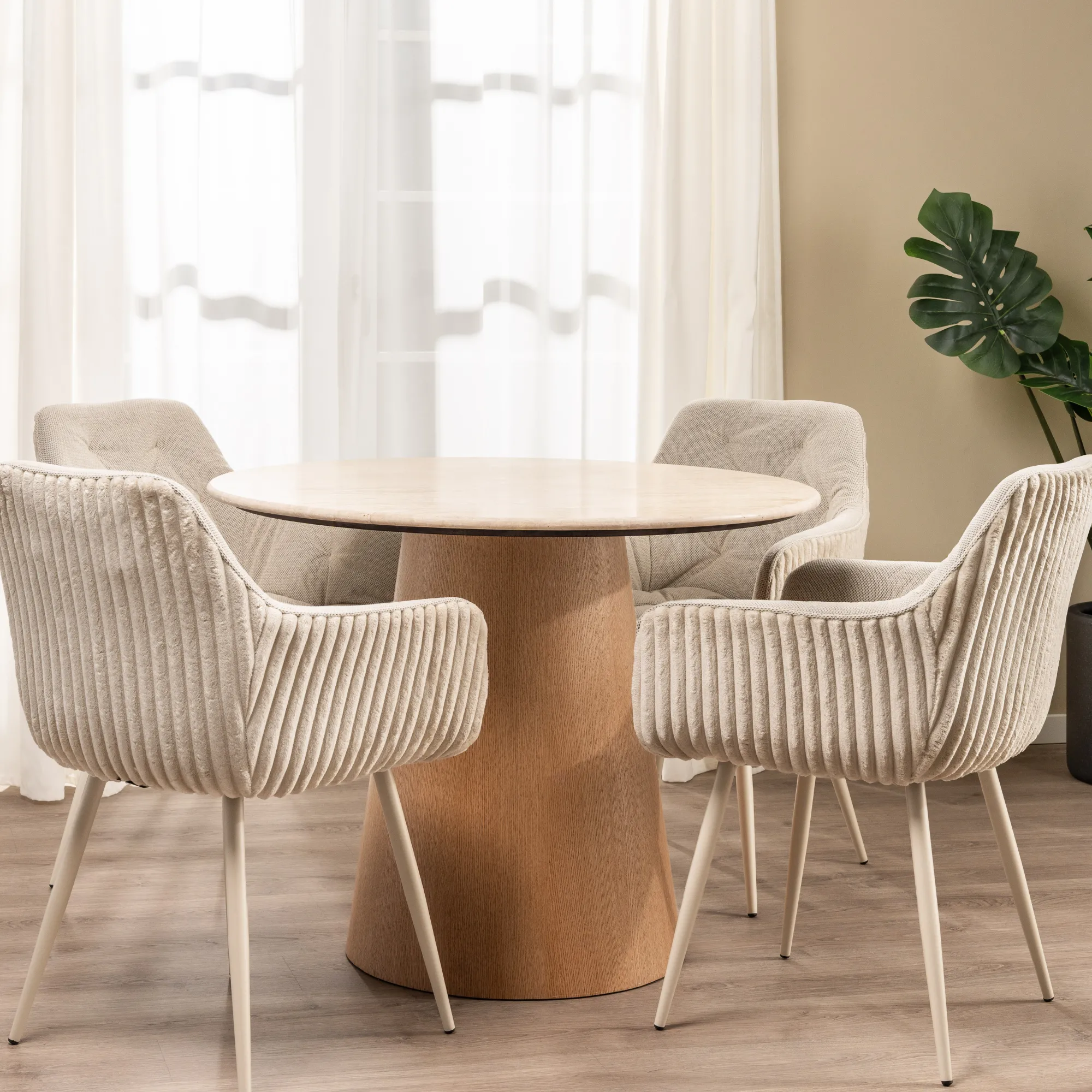 Homeville Saline 100x100x76cm marmor/natur