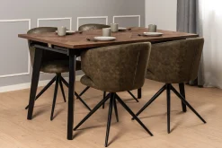 Homeville San Marino sildeben med skråben 240x90x76cm mørkebrun/sort