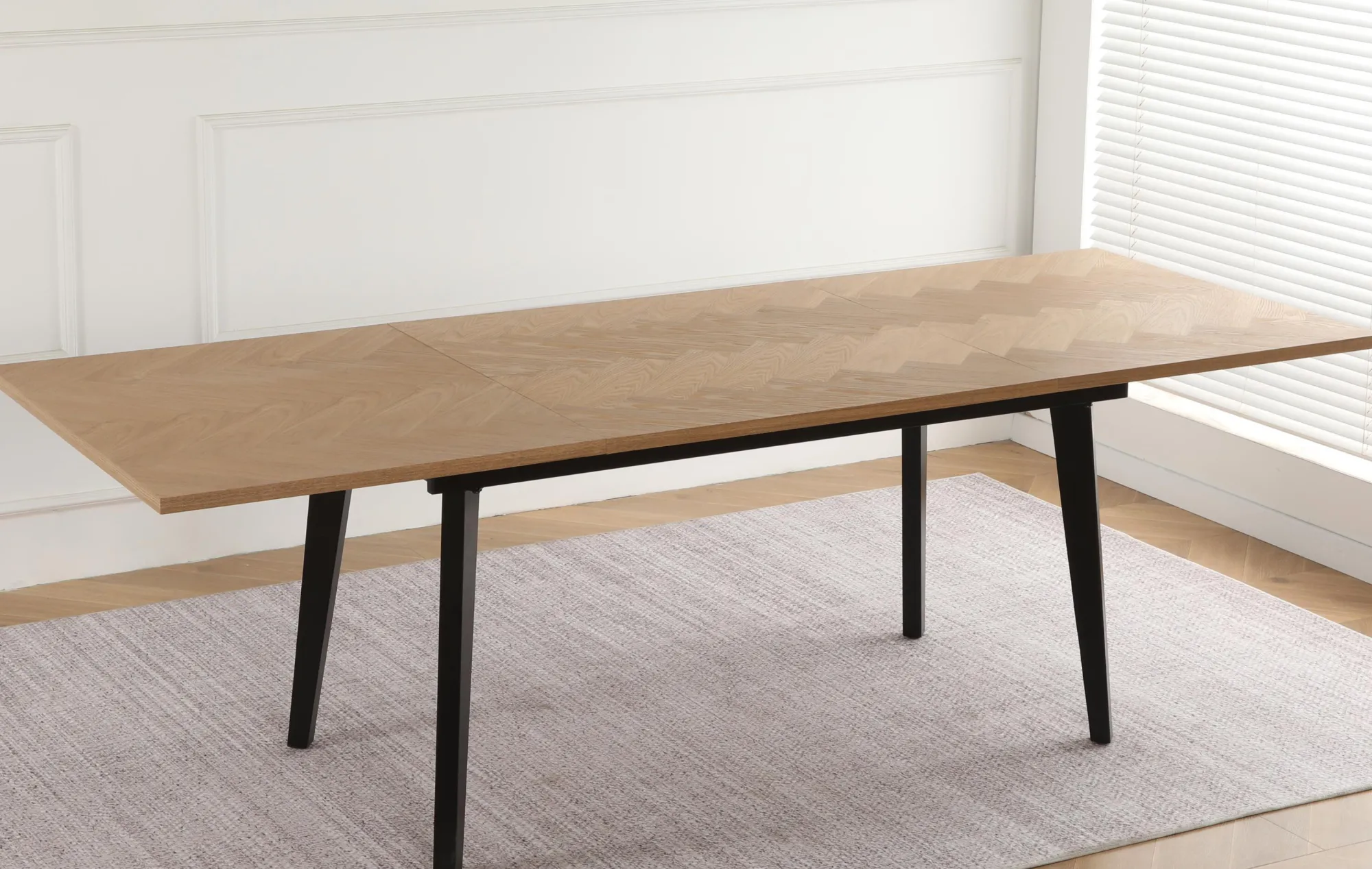 Homeville San Marino sildeben med skråben 240x90x76cm natur/sort