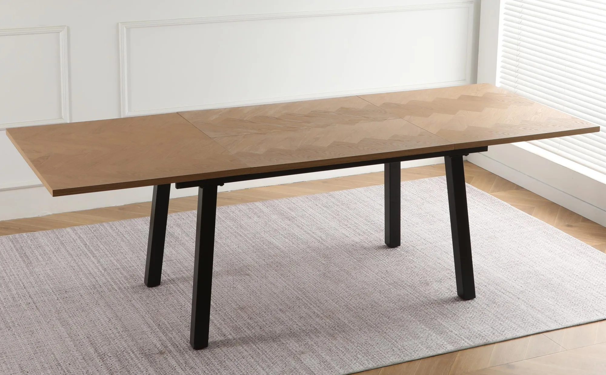 Homeville San Marino sildeben med stjernestel 240x90x76 natur/sort