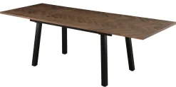 Homeville San Marino sildeben med stjernestel 240x90x76cm mørkebrun/sort