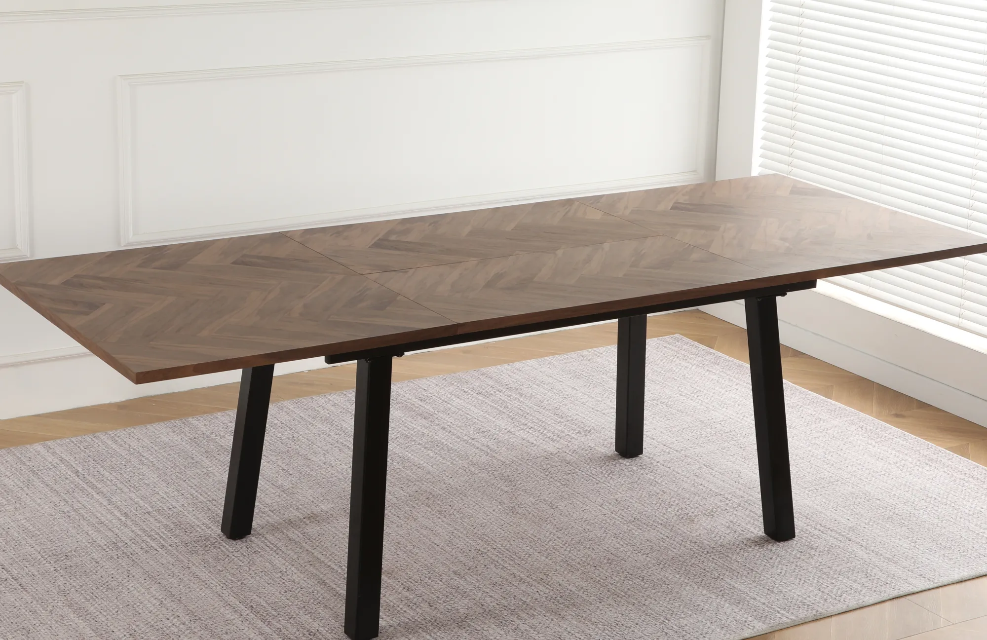 Homeville San Marino sildeben med stjernestel 240x90x76cm mørkebrun/sort