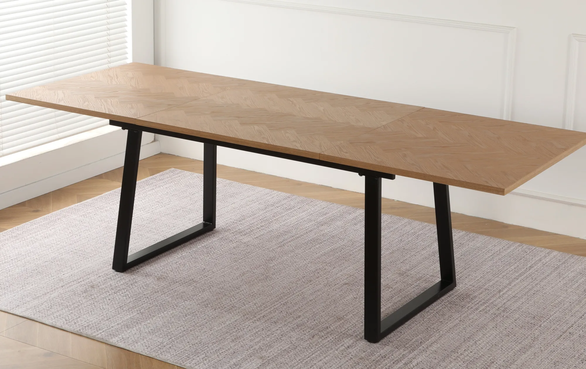 Homeville San Marino sildeben 240x90x76cm natur/sort