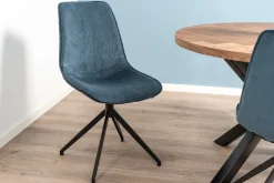 Homeville Sanne med drejefunktion fløjl blå