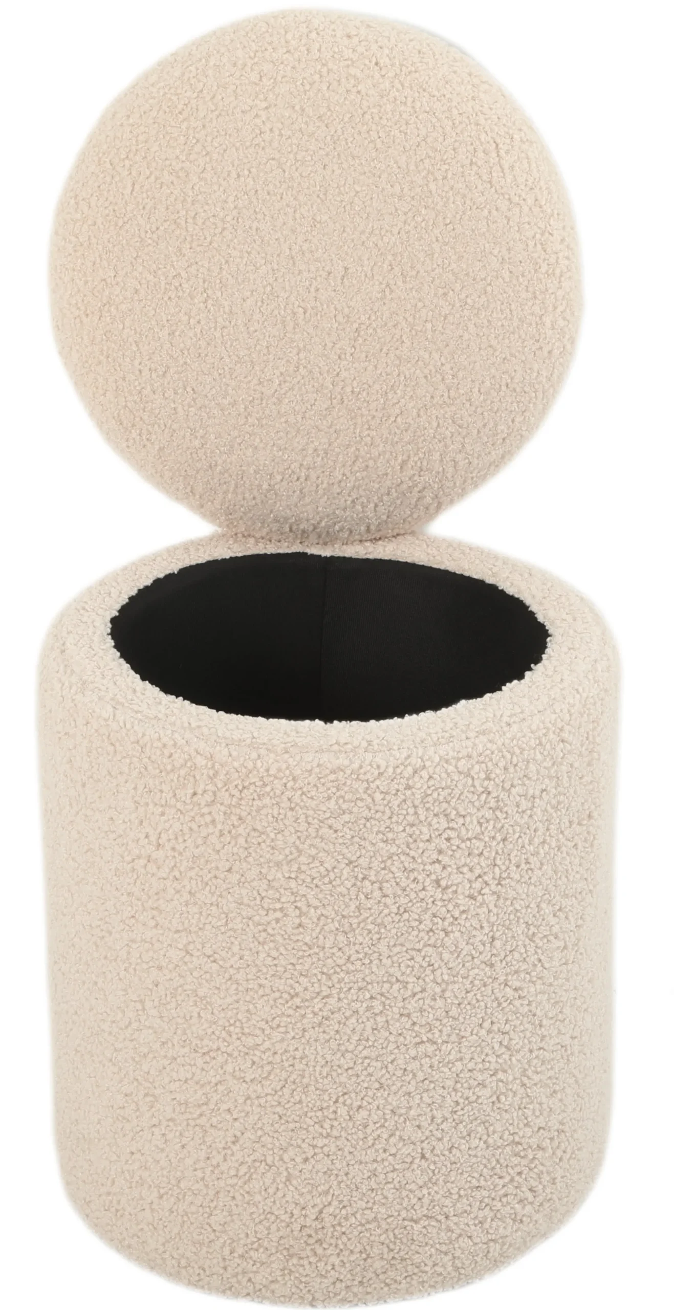 Homeville Sarda med opbevaring teddystof beige